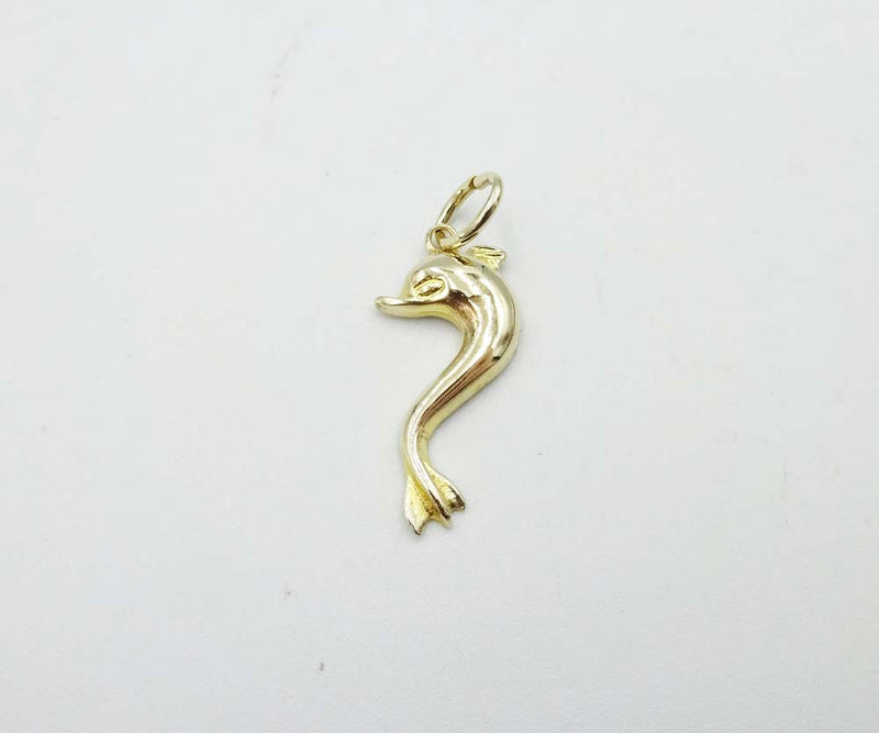 14ct Yellow Gold Dolphin 20mm Pendant