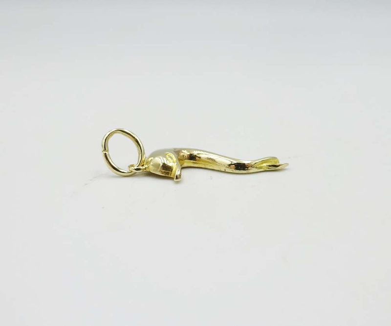 14ct Yellow Gold Dolphin 20mm Pendant