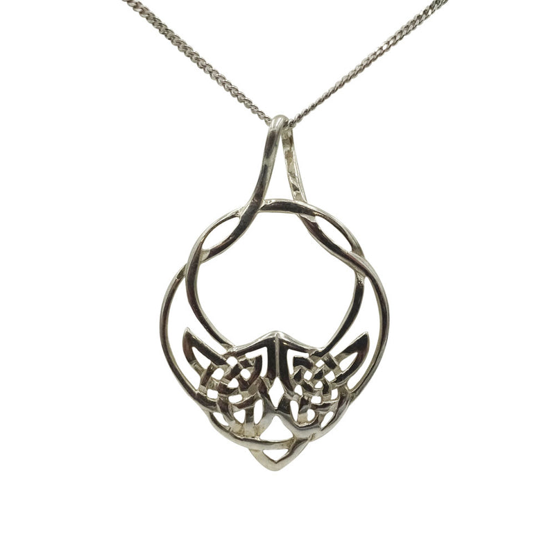 Sterling Silver Ladies Intricate Celtic Design Pendant 16" Chain - Richard Miles Jewellers