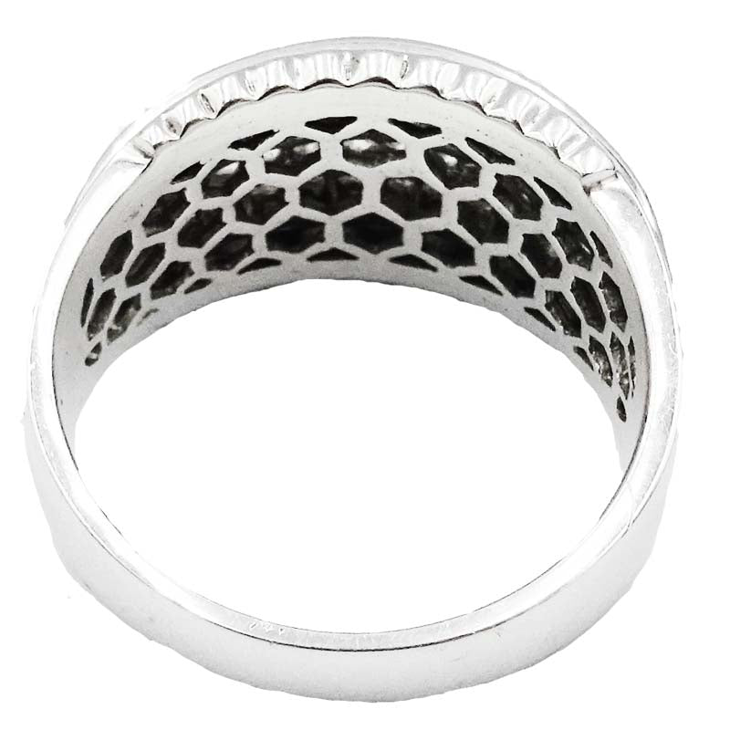 18ct White Gold 2ct Diamond Mens Luxury Cluster Statement Pinky Ring Size Q 1/2 9.2g - Richard Miles Jewellers
