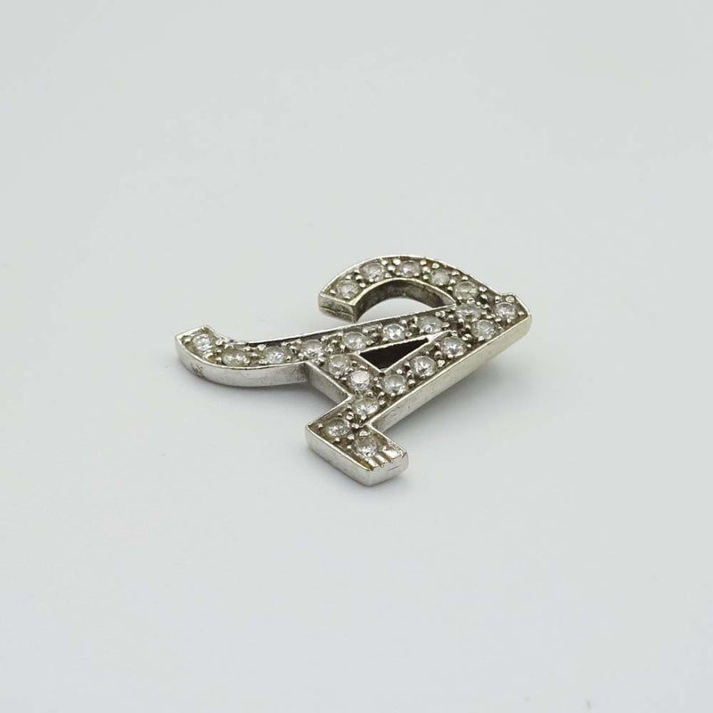 14ct White Gold and Cubic Zirconia Initial 'A' Pendant