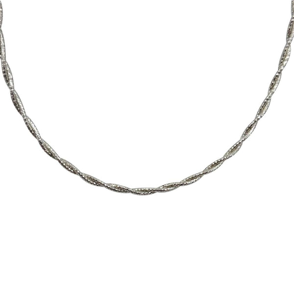 Ladies 925 Sterling Silver Rope Chain Necklace