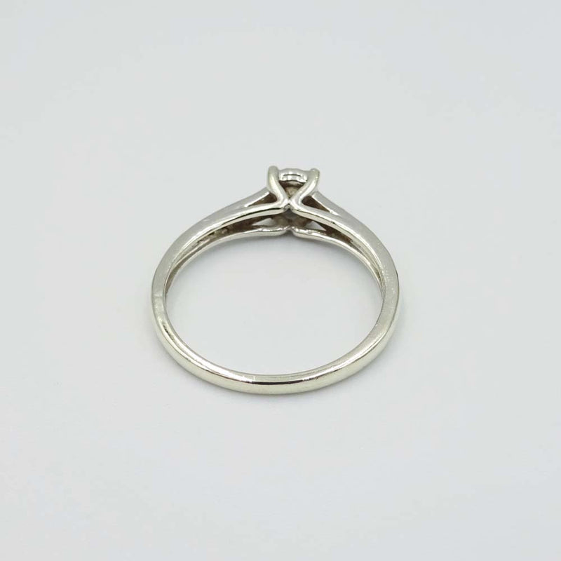 9ct White Gold Claw Set Solitaire Diamond Ring 0.25ct Size N