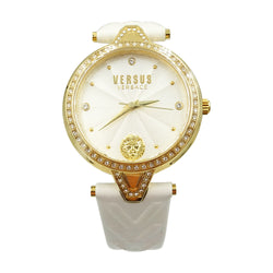 Versus Versace Stainless Steel Ladies Gold White Leather Watch VSPCI3117 - Richard Miles Jewellers